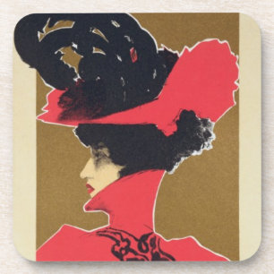 Reproduction of a poster advertising 'Zlata Praha' Coaster