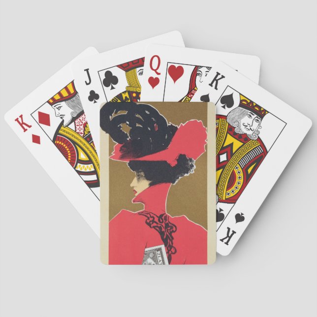 Reproduction of a poster advertising 'Zlata Praha' Playing Cards (Back)