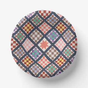 Reproduction of a Vintage Quilt from 1886 Paper Plate