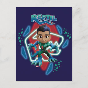 Reptil Glowing Character Art Postcard