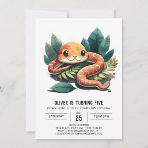 Reptile Adventure Birthday Invitation