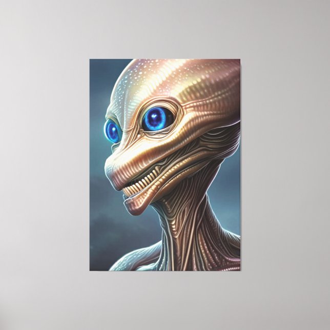Reptile Alien Canvas Print (Front)