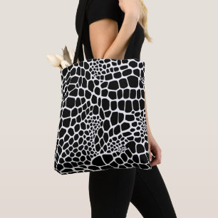 Reptile animal print tote bag
