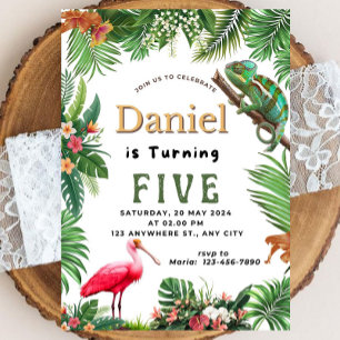 Reptile Birthday Invitation