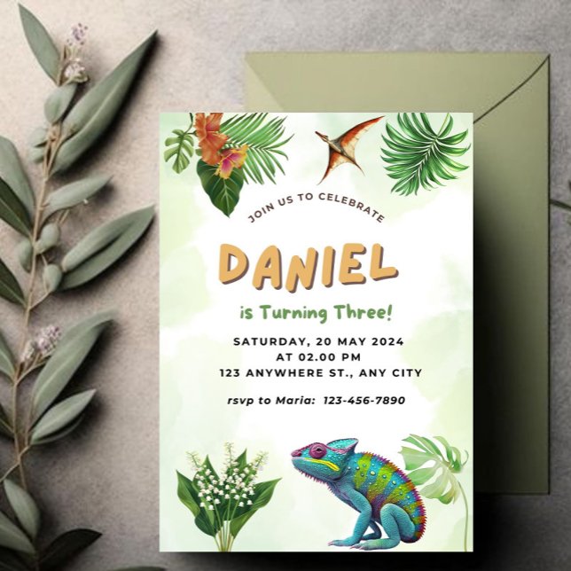 Reptile Birthday Invitation (Creator Uploaded)