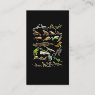 Reptile Collage Lizard Gecko Bearded Dragon Business Card