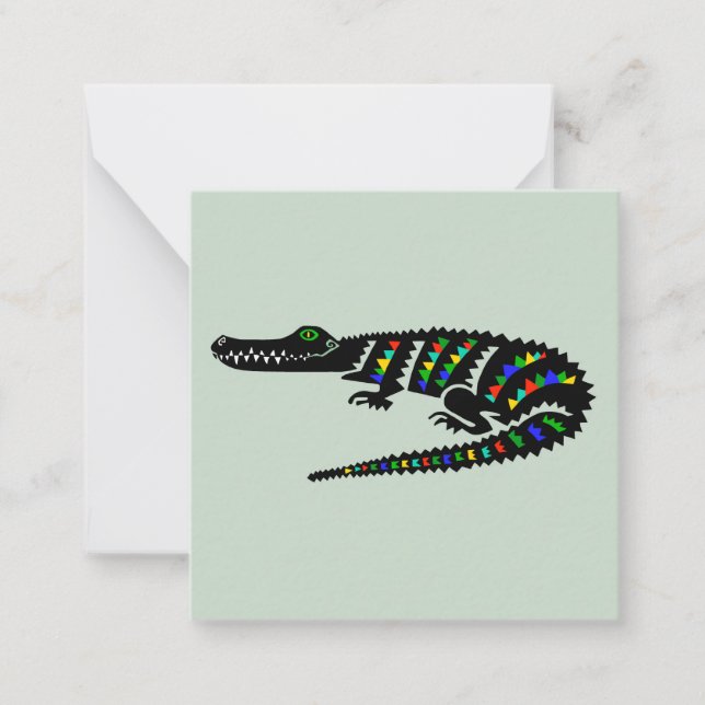Reptile -  CROCODILE - Wildlife - Nature -Green Card (Front)