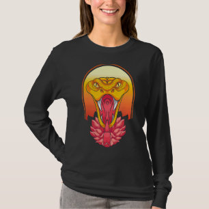 Reptile Floral Predator Animal Sunset Flowers Sn T-Shirt