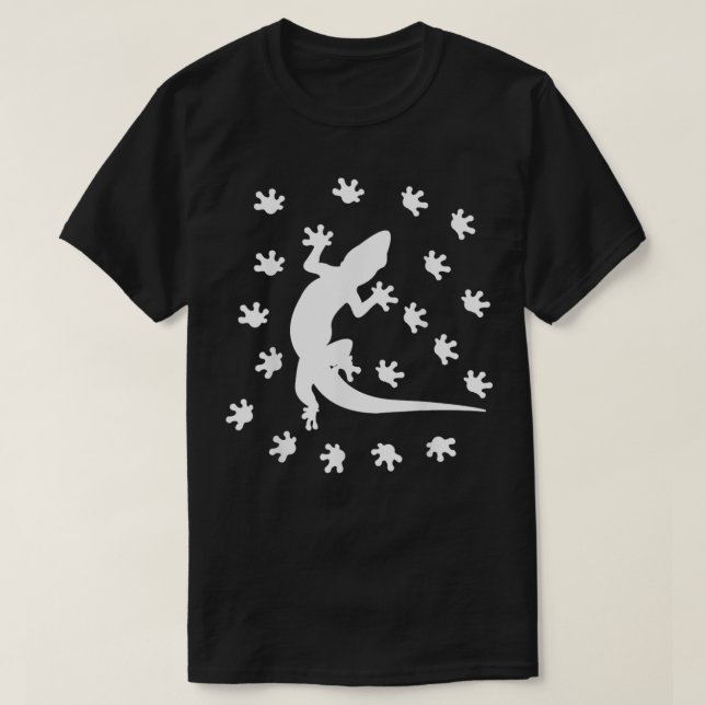 Reptile Foot Prints Gecko  T-Shirt (Design Front)