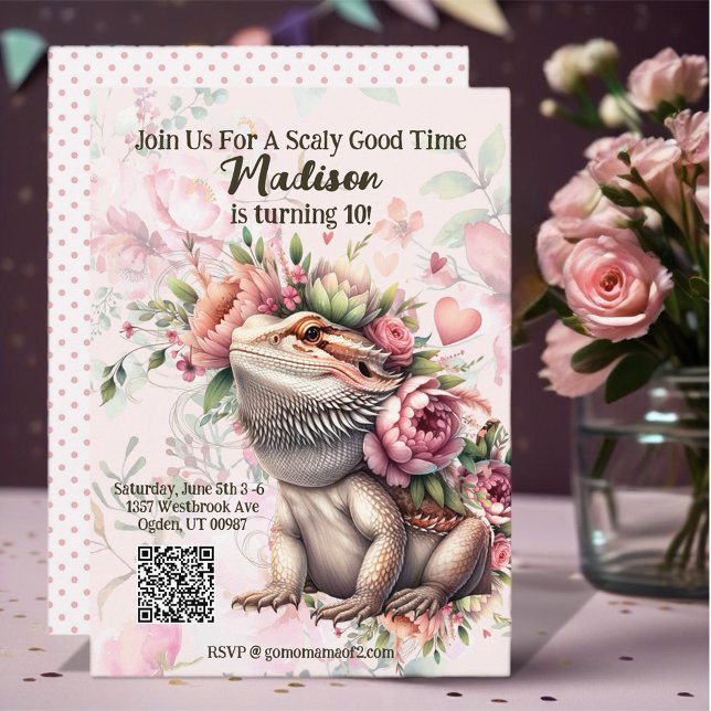 Reptile Lizard Birthday Invitation (Are you ready to throw an unforgettable birthday bash for your reptile enthusiast?
)