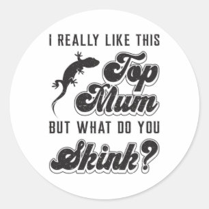 Reptile Lizard Gecko Reptiles Dragon Funny Gift Classic Round Sticker