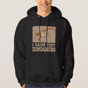 Reptile Lizard I Raise Tiny Dinosaurs Funny Bearde Hoodie