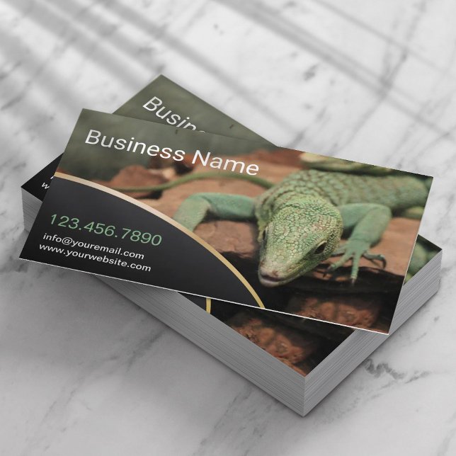 Reptile Lizard Live Pet Store Professional Business Card (Creator Uploaded)