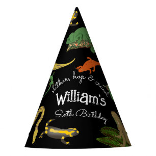 Reptile, Lizards & Amphibians Kids Birthday Party Hat