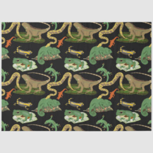 Reptile, Lizards & Amphibians Pattern Tissue Paper