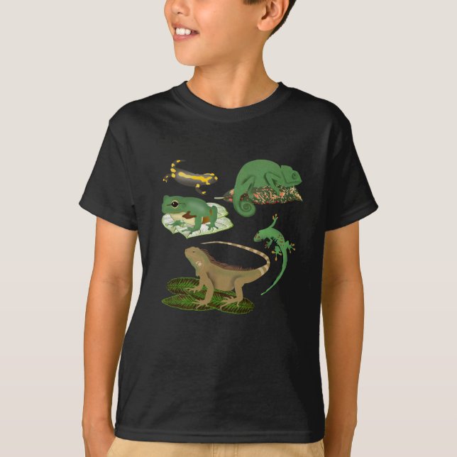Reptile, Lizards & Amphibians  T-Shirt (Front)