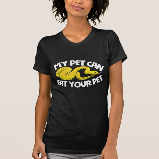 Reptile Lover Ball Python Yellow Rat Corn Snake T-Shirt (Front)