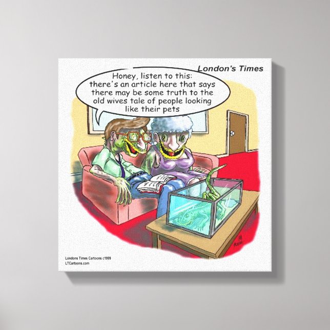 Reptile People Funny Rick London Canvas Print (Front)