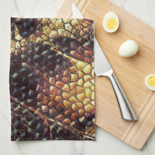 Reptile skin with yellowish and dark spots? kitchen towel