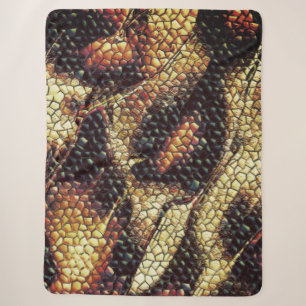 Reptile skin with yellowish and dark spots? sherpa blanket