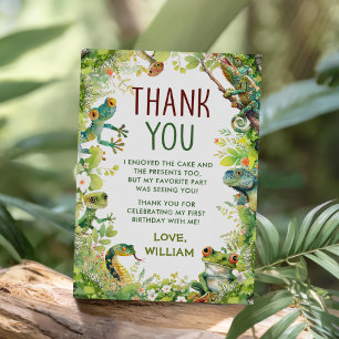 Reptile Slither Crawl Snake Birthday Thank You Card