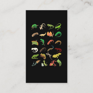 Reptile Types Cute Gecko Lizard Business Card