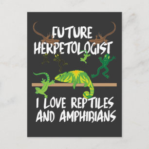 Reptiles and amphibians gift lizard postcard