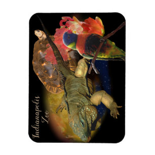 Reptiles and Birds from Indianapolis Zoo Magnet