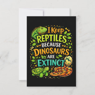 Reptiles Rule Thank You Card