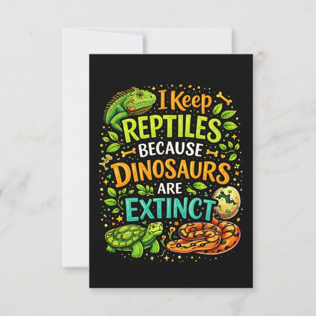 Reptiles Rule Thank You Card (Front)
