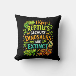 Reptiles Rule Throw Pillow