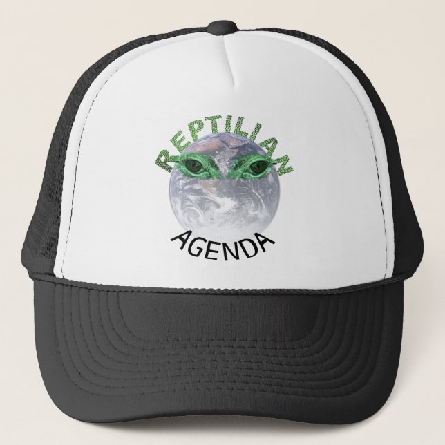 Reptilian Agenda Trucker Hat (Front)