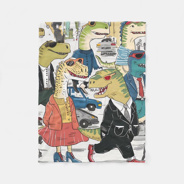 Reptilian Commute Fleece Blanket (Front)