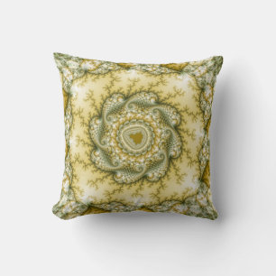 Reptilian - Fractal Art Throw Pillow
