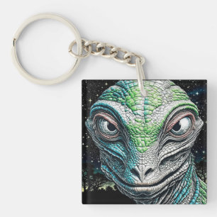 Reptilian Lizard Homme Alien Extraterrestre En cou