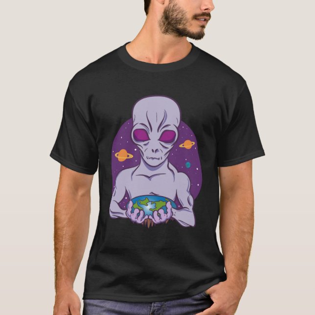 Reptiloids Alien Illuminati Government Critics T-Shirt (Front)