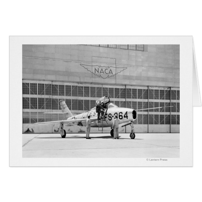 Republic F-84F on the Ramp at Moffett Field (Front Horizontal)