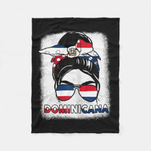 Republic Girl Independence Day Dominicana Flag Fleece Blanket