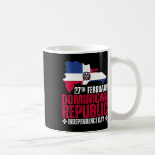 Republic Independence Day Dominican Flag And Map  Coffee Mug