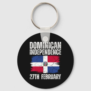 Republic Independence Day Dominican Republic Flag Keychain