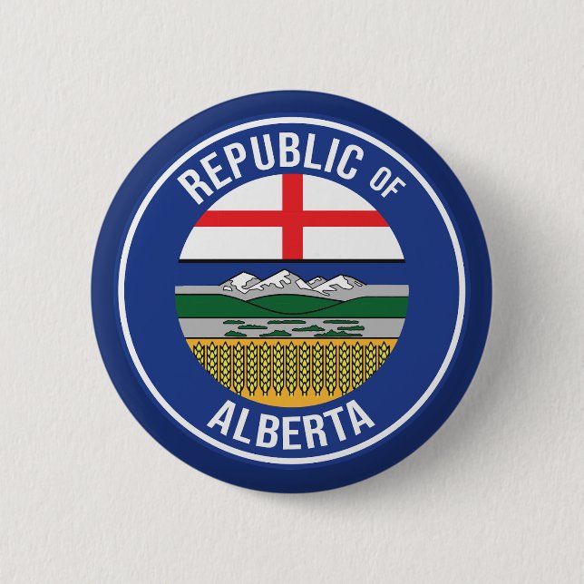 Republic of Alberta WEXIT 2 Inch Round Button (Front)