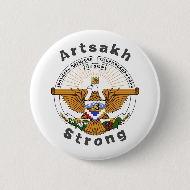 Republic of Artsakh Strong 2 Inch Round Button (Front)