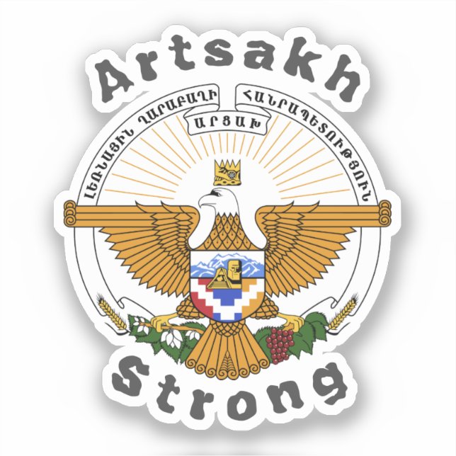 Republic of Artsakh Strong Classic Round Sticker (Front)