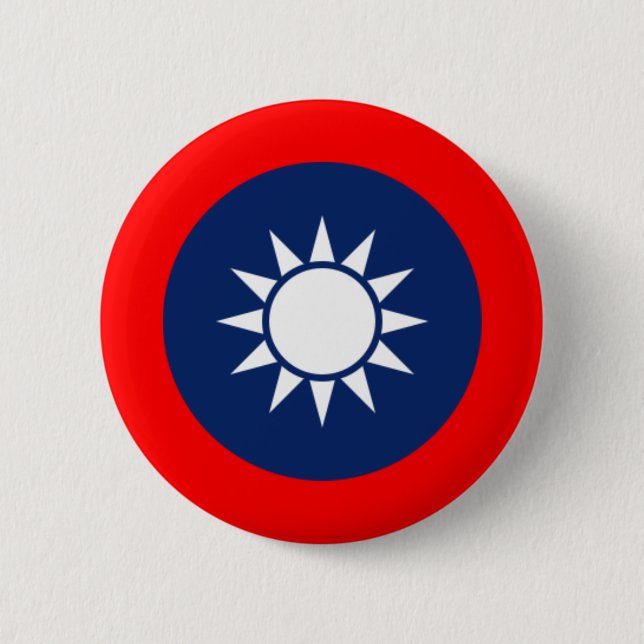 Republic of China (Taiwan) National Emblem 2 Inch Round Button (Front)