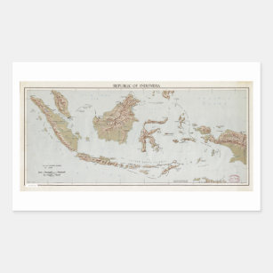 Republic of Indonesia Map (1957) Sticker