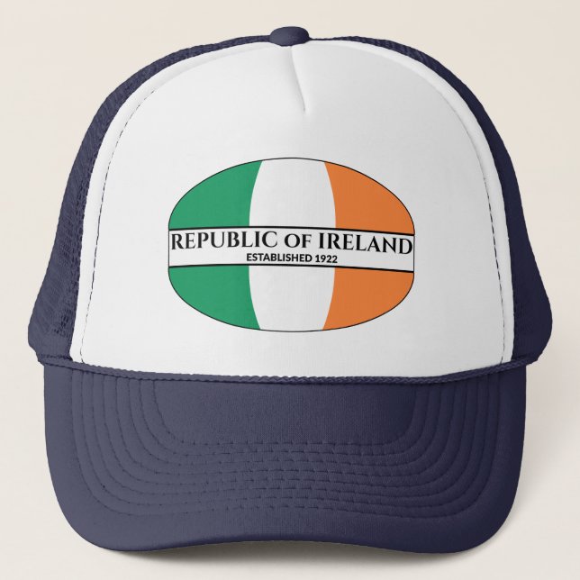 Republic of Ireland Established 1922 Irish Flag Trucker Hat (Front)