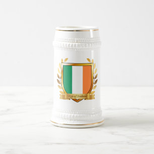 Republic of Ireland Flag Shield Beer Stein
