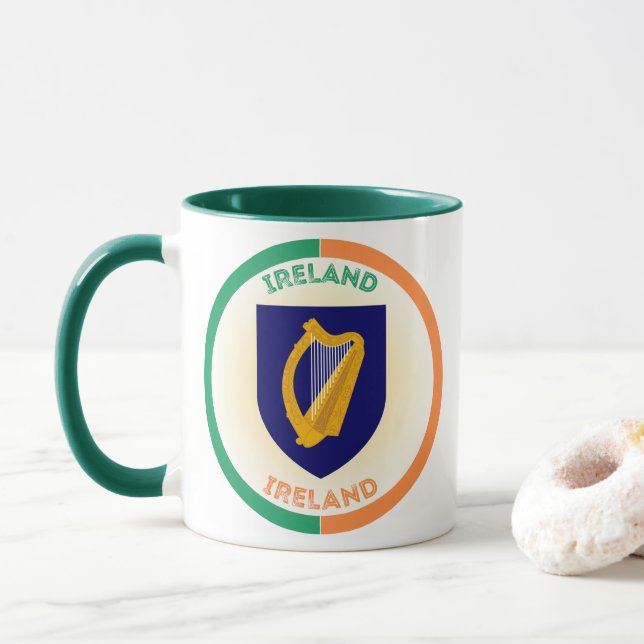 Republic of Ireland Heritage Emblem Mug (With Donut)