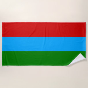 Republic of Karelia Flag Beach Towel