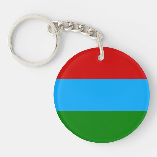 Republic of Karelia Flag Keychain (Front)